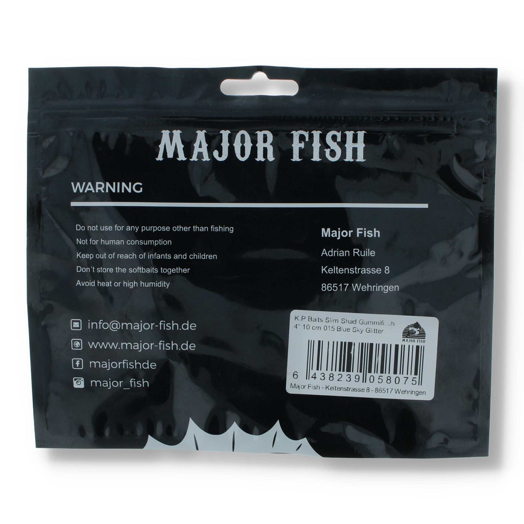 Major Fish K.P Baits Slim Shad Gummifisch 4"